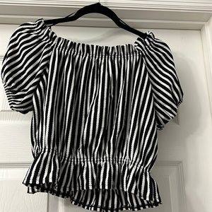 Off the shoulder puff sleeve top